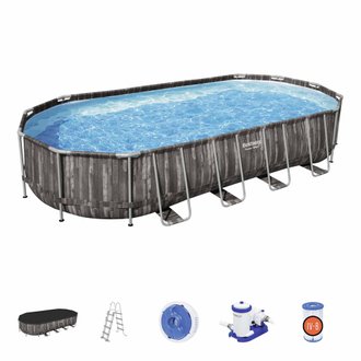 Kit piscine géante complet BESTWAY – Spinelle – piscine ovale