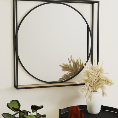 ALTAMURA - Miroir à formes géométriques en métal noir - PP-213420 - 3760329078735