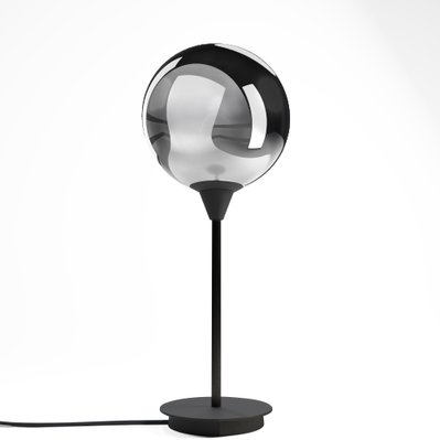 NOTO - Lampe à poser design en métal noir et verre fumé - PP-218320 - 3666417002111