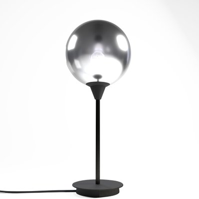 NOTO - Lampe à poser design en métal noir et verre fumé - PP-218320 - 3666417002111