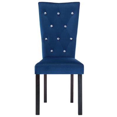 Lot de 4 chaises de salle à manger cuisine design classique velours bleu foncé CDS021271 - CDS021271 - 3001175999783