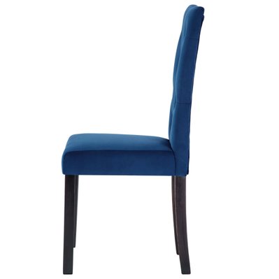 Lot de 4 chaises de salle à manger cuisine design classique velours bleu foncé CDS021271 - CDS021271 - 3001175999783