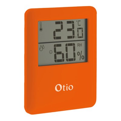 Thermomètre hygromètre magnétique orange - Otio - 936220 - 3415549362200