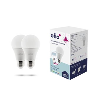 Pack de 2 ampoules LED connectées Bluetooth E27 9W - Otio