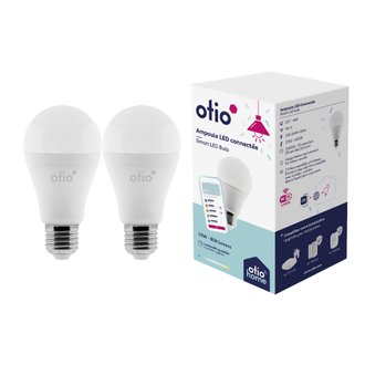 Pack de 2 ampoules connectées WIFI LED E27 10W - OtioHome