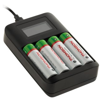 Chargeur USB pour piles AA et AAA (fournies) - Thomson