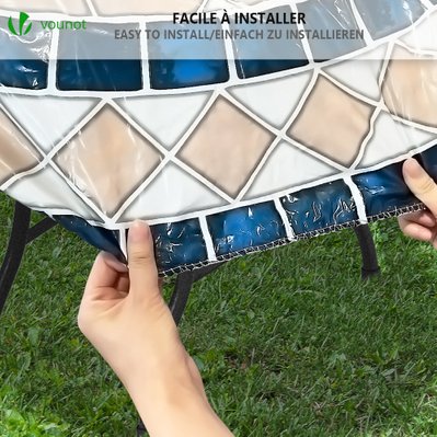 VOUNOT Nappe de table rectangulaire en PVC Tissu non-tissé style ceramique - 6702868103191 - 6973424411704