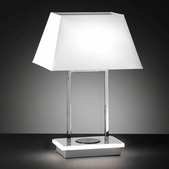 Wofi Lampe de table TORQUAY 2 lampes rechargeables Chrome