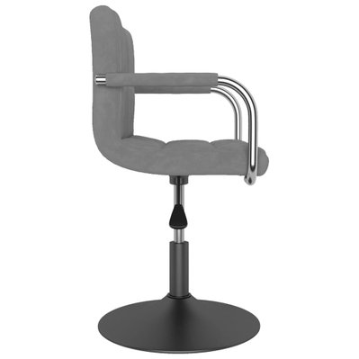 Lot de 2 chaises de salle à manger cuisine design moderne velours gris clair CDS020505 - CDS020505 - 3001096799783
