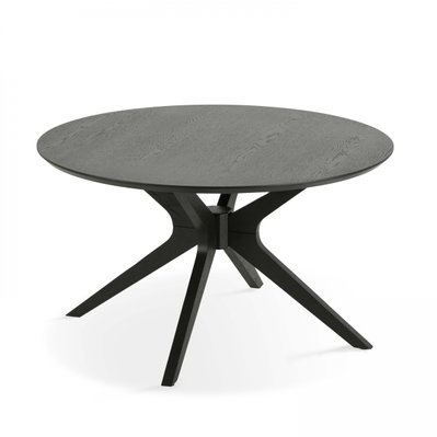 Table basse ronde en bois 80 cm noir - 108776 - 3663095126573
