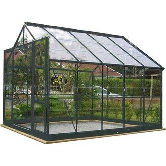 Serre jardin verre trempé "Sekurit" - 7.6 m² - 244 x 304 x 190 cm - Anthracite