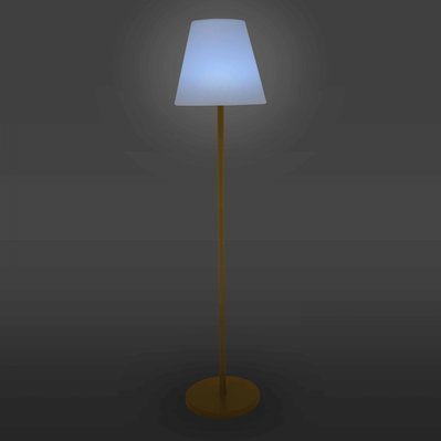 Lampadaire droit à LED en acier jaune - 106513 - 3663095041715