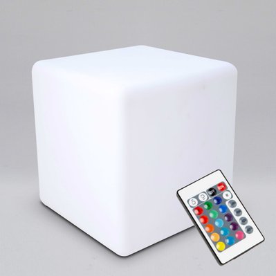 Cube led lumineux polyéthylène blanche - 106518 - 3663095041760