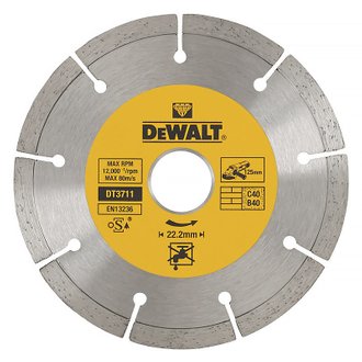 Disque fritté segmenté DEWALT DT3711-QZ pour matériaux de construction/béton 125x22,2mm
