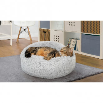Coussin pour chats - polyester - 295 gr/m² - gris