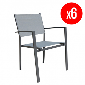 Pack di 6 sedie Paolo - grigio antracite 