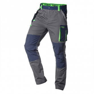 Pantalon de travail PREMIUM NEO TOOLS - 210 g/m² - gris/bleu/vert