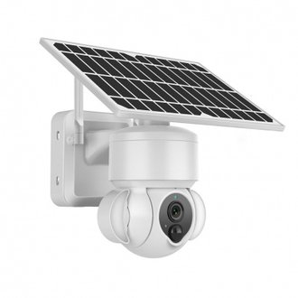 Caméra de surveillance solaire wifi - 800 lumens - 1080p - blanc