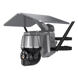 Caméra de surveillance wifi solaire - 1080p - IP65 - gris