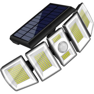 Lampe solaire 5 têtes - 300 LED - 3000 lumens - IP65