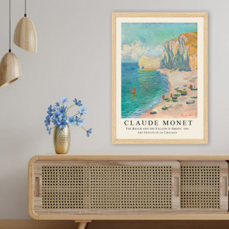 Tableau décoratif - 55 x 75 cm - La falaise d'Amont par Claude Monet
