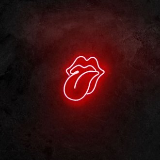Néon design The Rolling Stones - 21,5 x 22,5 cm - IP67 - rouge