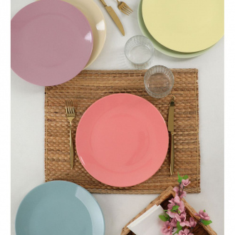Set de 6 assiettes plates Poppy - céramique - Ø 25 cm - multicolore