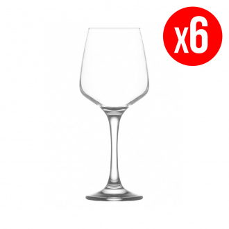 Set de 6 verres à vin Lavi - 295 ml - transparent 