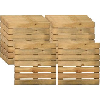 Caillebotis 50 cm en bois traité autoclave (Lot de 24)
