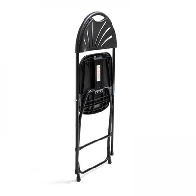 Chaise pliante noire en plastique - 105355 - 3663095031129