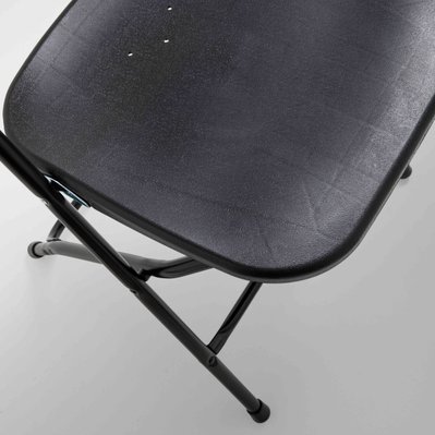 Chaise pliante noire en plastique - 105355 - 3663095031129