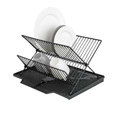 Égouttoir vaisselle Wenko NELIA noir avec tapis égouttoir - CACEA021 - 4008838382899