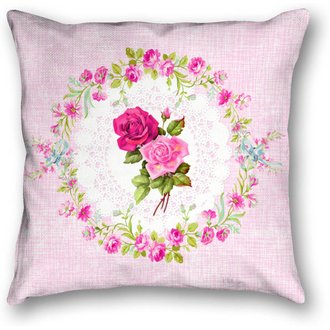 Coussin  45x45 cm  Polyester  Rose