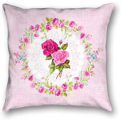 Coussin  45x45 cm  Polyester  Rose - 1246 - 6946239441051