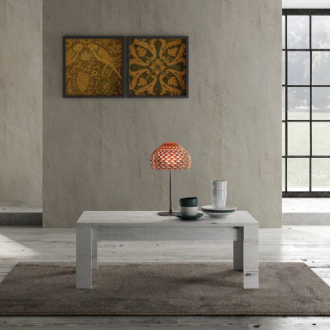 Table basse Land - 122 x 65 x 42,5 cm - chêne blanchi