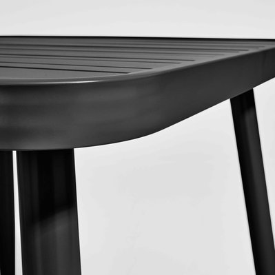 Table de jardin carrée en aluminium noir - 108015 - 3663095115003