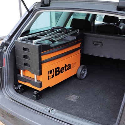 Beta Tools chariot à outil repliable C27S-O en acier orange - 406994 - 8014230759067