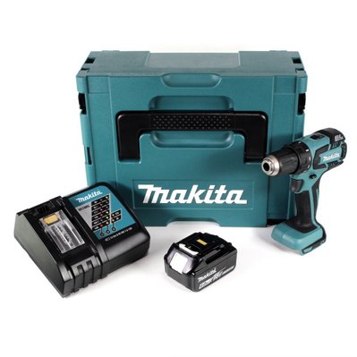 Makita DDF 459 RG1J 18 V Li-Ion Perceuse visseuse sans fil + 1x Batterie 6,0 Ah + Chargeur + Coffret MakPac - 15027 - 4250559956495