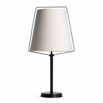 Lampe à poser design avec abat-jour en lin 32 x 62 cm