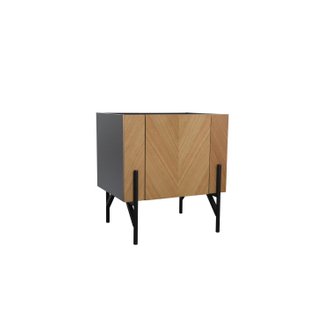 SEQUOIA - Meuble d'appoint vintage bois clair avec placard