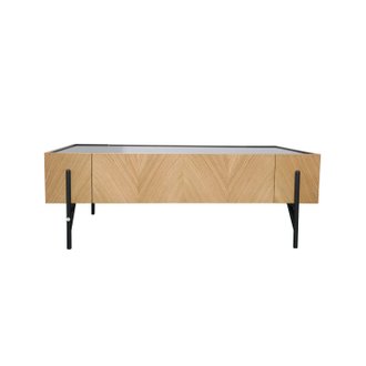 SEQUOIA - Table basse en bois clair avec grand tiroir