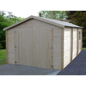 Garage bois -  Garodeal - 20 m² - 5.19 x 3.86 x 2.66 m - 34 mm