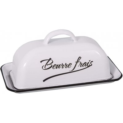 Beurrier en métal émaillé Brasserie bistrot blanc - 55079 - 3700407996483
