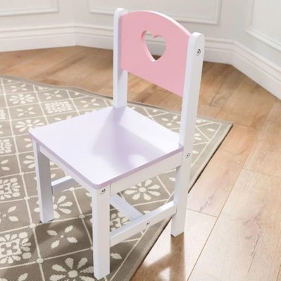 Table, chaises et bac rangement enfant en bois Coeur - 5410 - 0706943269138