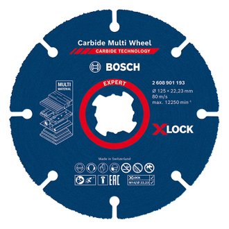 Disque à tronçonner BOSCH 2608901193 X-LOCK Expert Carbide Multi Wheel 125 mm, 1 mm, 22,23 mm