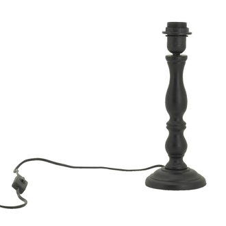 Pied de lampe en bois sculpté Bois noir