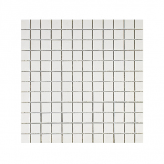Mosaïque en résine lisse - 2,5 x 2,5 cm - rouleau 100 x 50 cm - blanc lisse - reconditionné carton