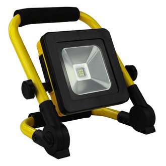 Projecteur de Chantier LED Rechargeable 10W - 19,5 x 16,2 x 26 cm - 10W - jaune & noir