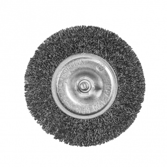 Brosse circulaire avec tige - fil d'acier - Ø100 mm