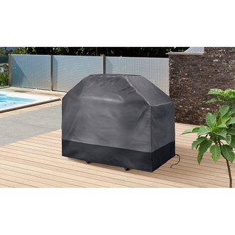 Housse de protection pour barbecue xxl - 150 x 60 x 110 cm - polyéthylène - noir & gris